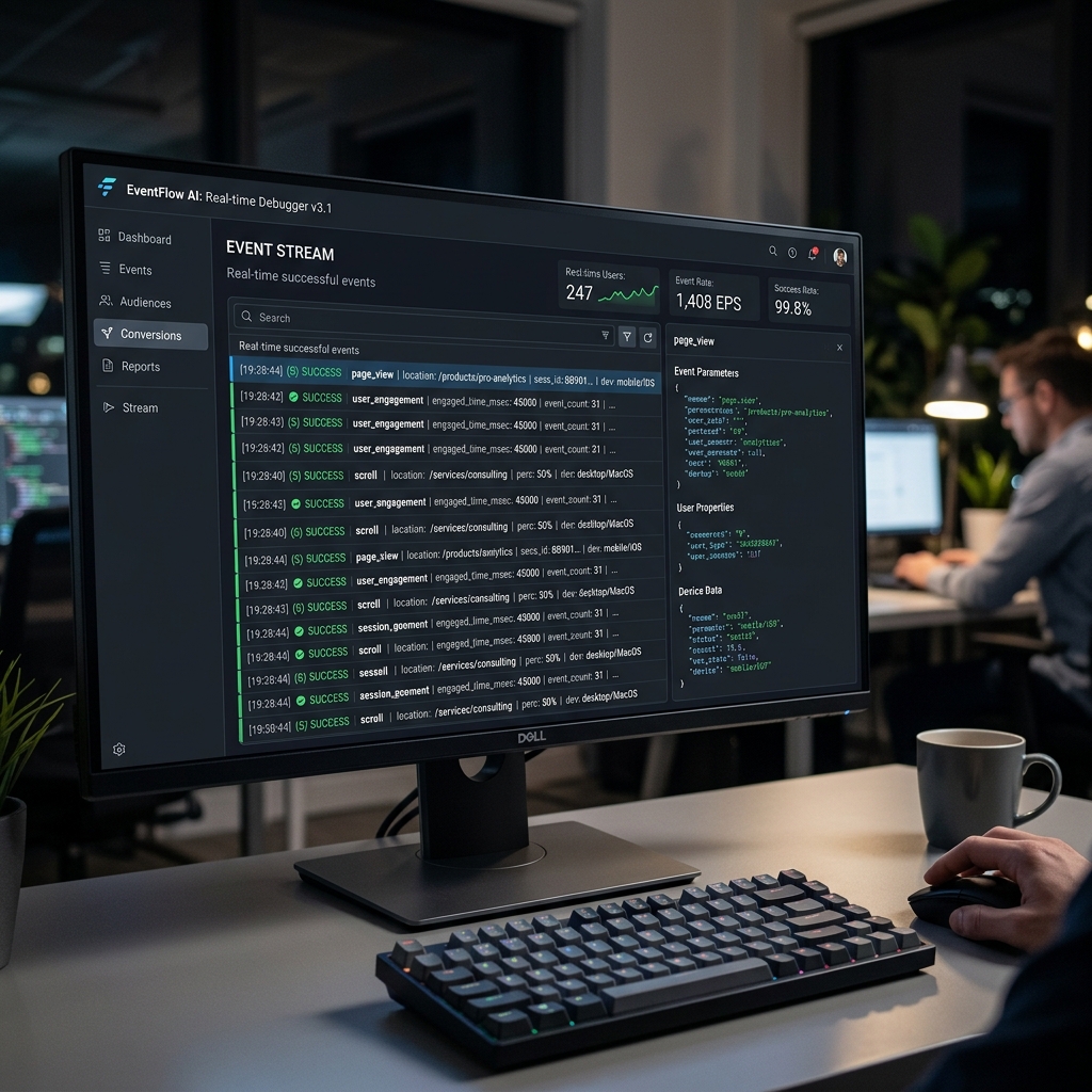 Sessão ao vivo — Tag Assistant + DebugView