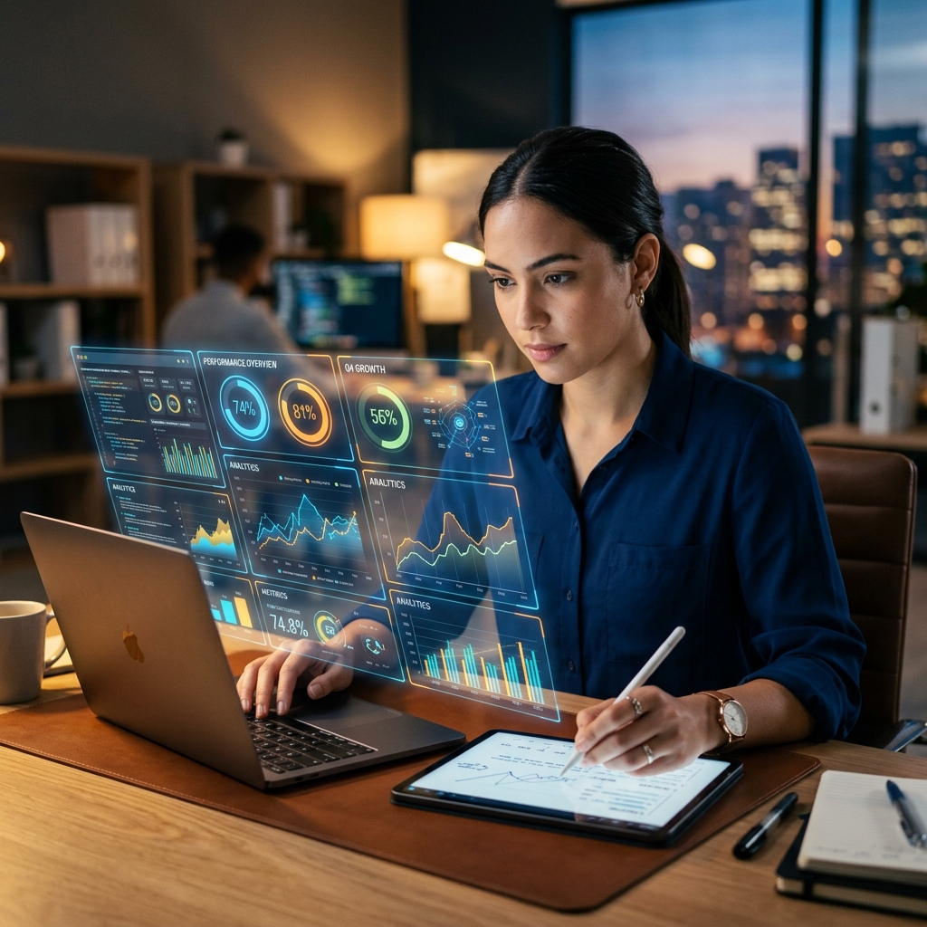 Visualização holográfica de dados de Web Analytics